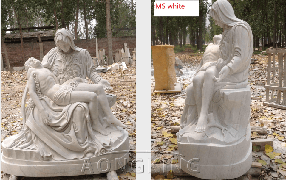 Natural MS White Marble Pieta