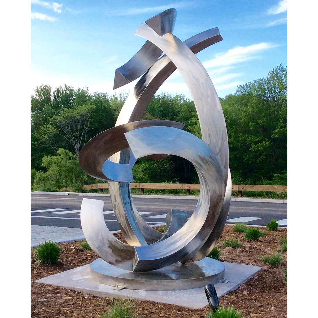 Large stainless steel sculpture