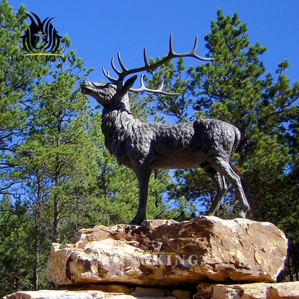 Cast Deer Bronze Sculpture