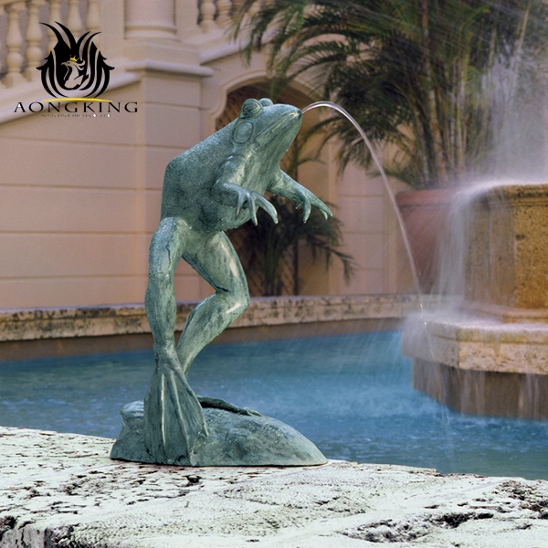 frog water fountain sculpture