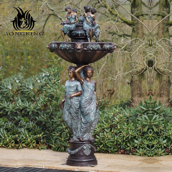 lady bronze fountain