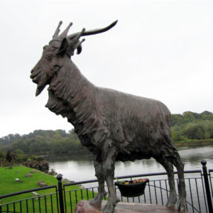 Irish goat statue garden