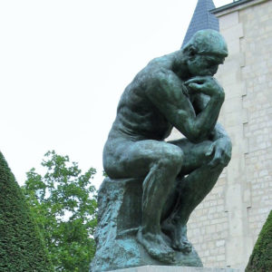 Thinker bodybuilding statue