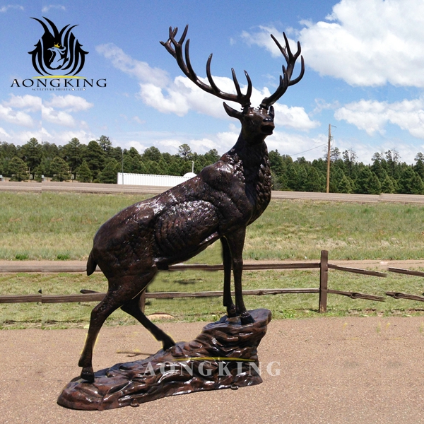 bronze statue deer
