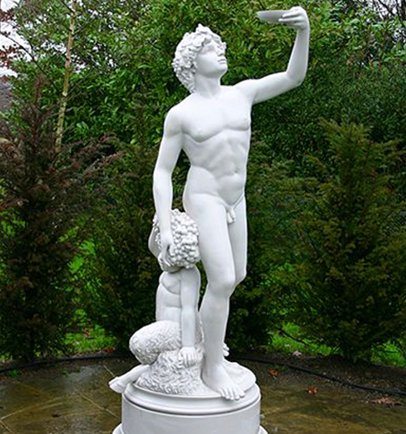 white stone naked statue