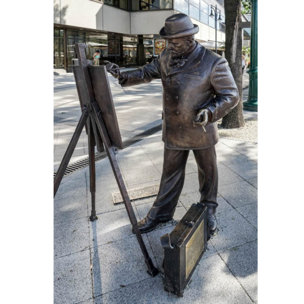 street man painting sculpture