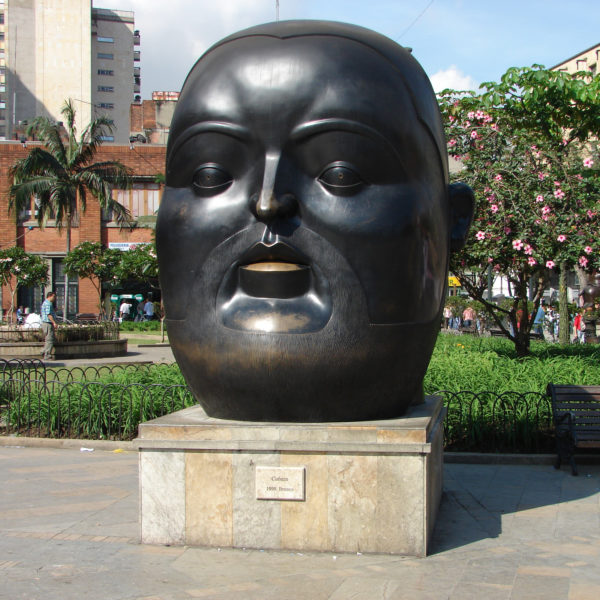 man head bronze sculpture