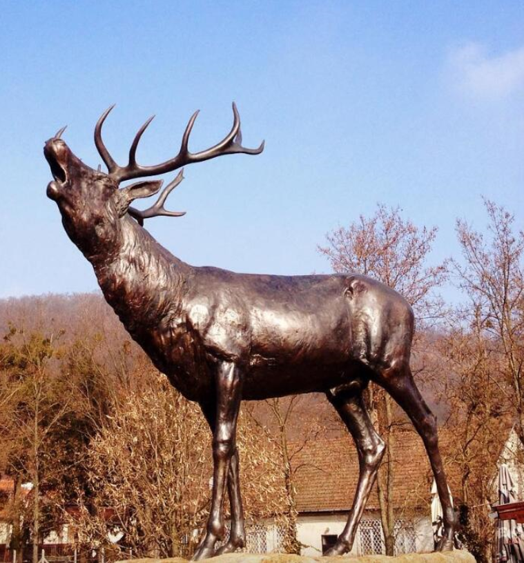 deer sculpture bronze