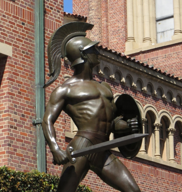 standing bronze soldier sculpture