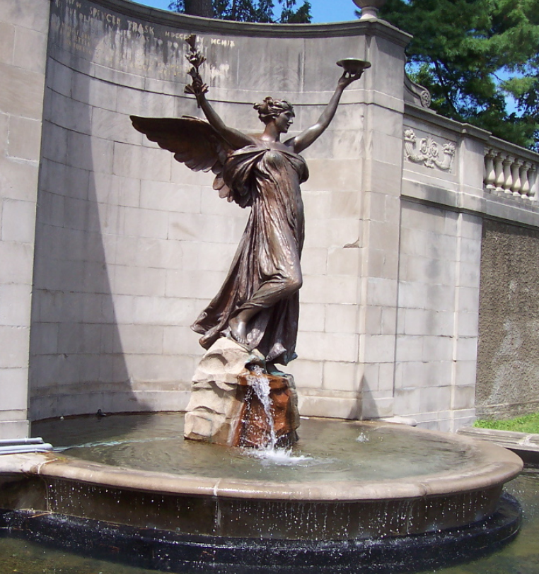 bronze angel fountain sculpture