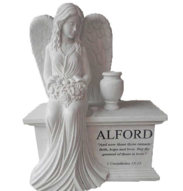 marble statue graveyard angel 