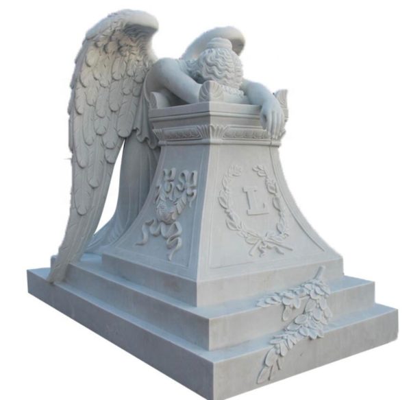 marble tombstone angel sculpture