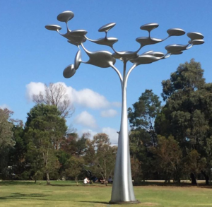 sculpture modern stainless steel