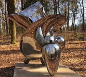 modern park steel sculpture