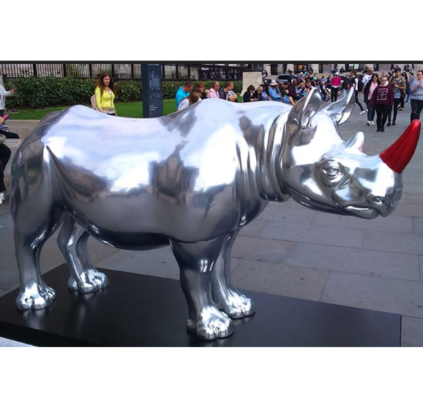 large outdoor steel animal sculpture
