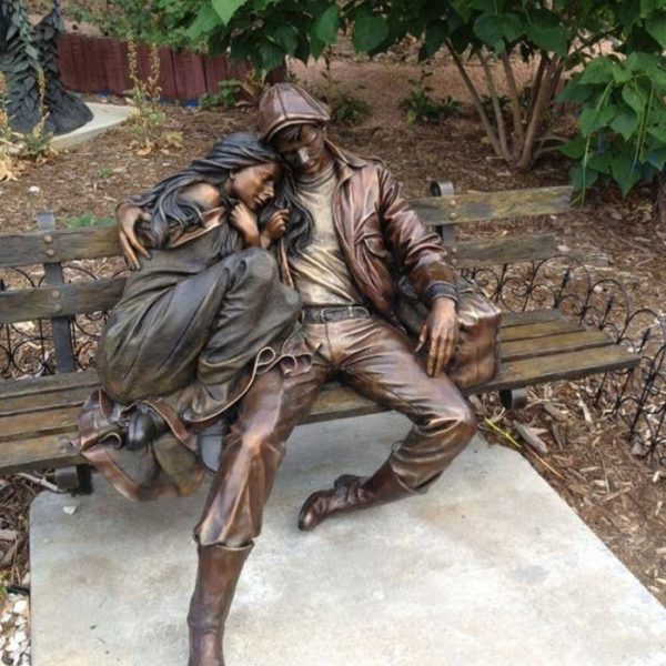 bronze couple statue