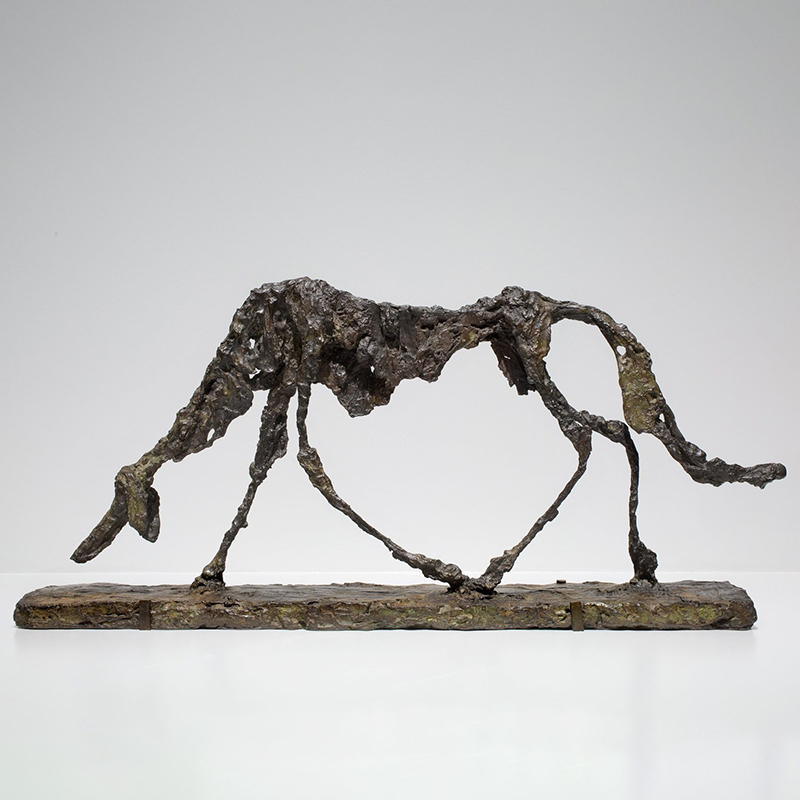 copper art dog sculpture