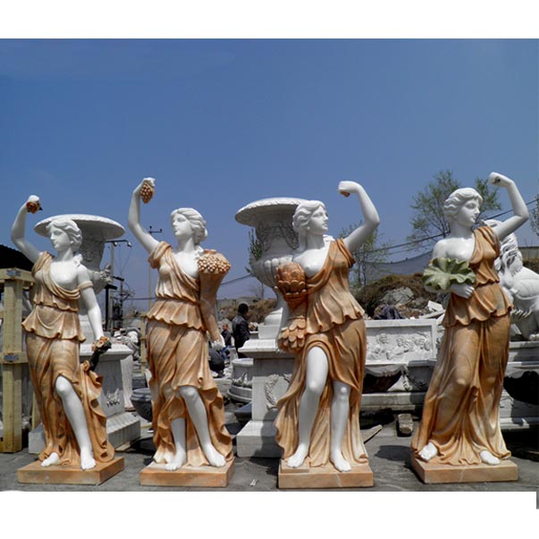 four horae goddess marble garden sculptures