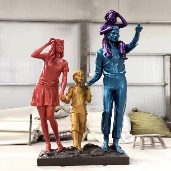 fiberglass figure family statue