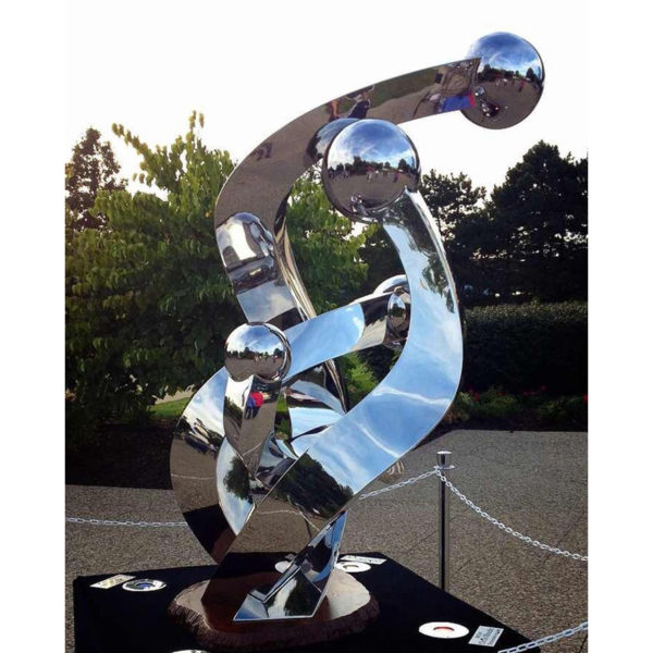 steel ball art sculpture