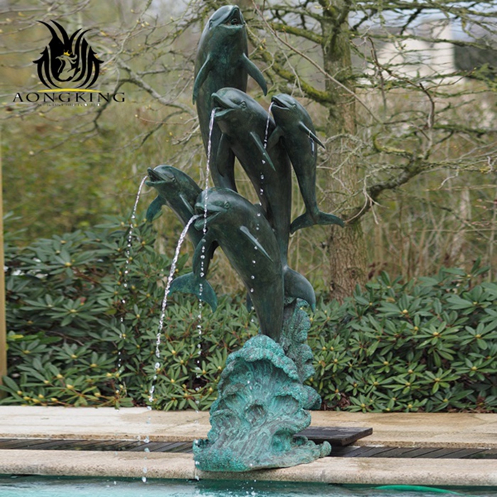 fish fountain sculpture