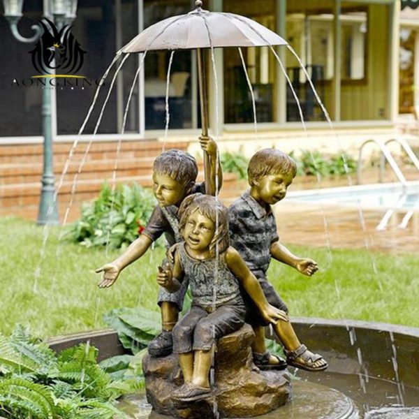 three boys statue fountain