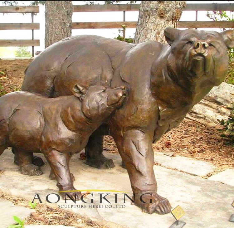 Brown bear sculpture