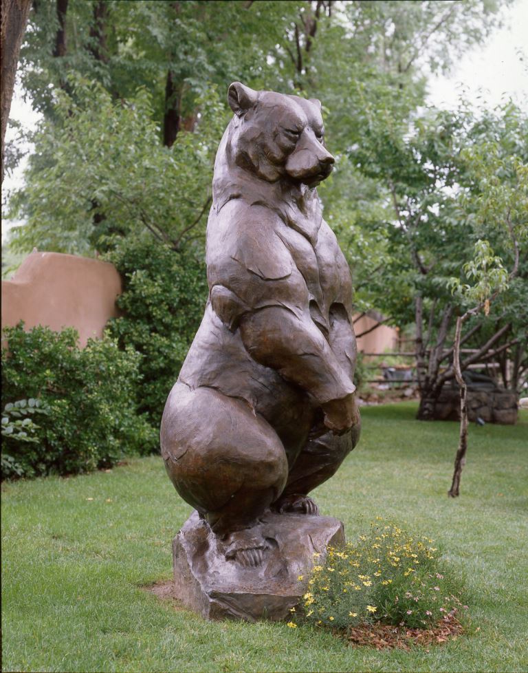 Garden bear standing