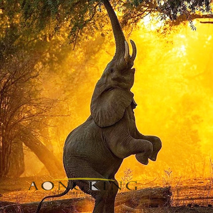 Large brass elephant sculpture