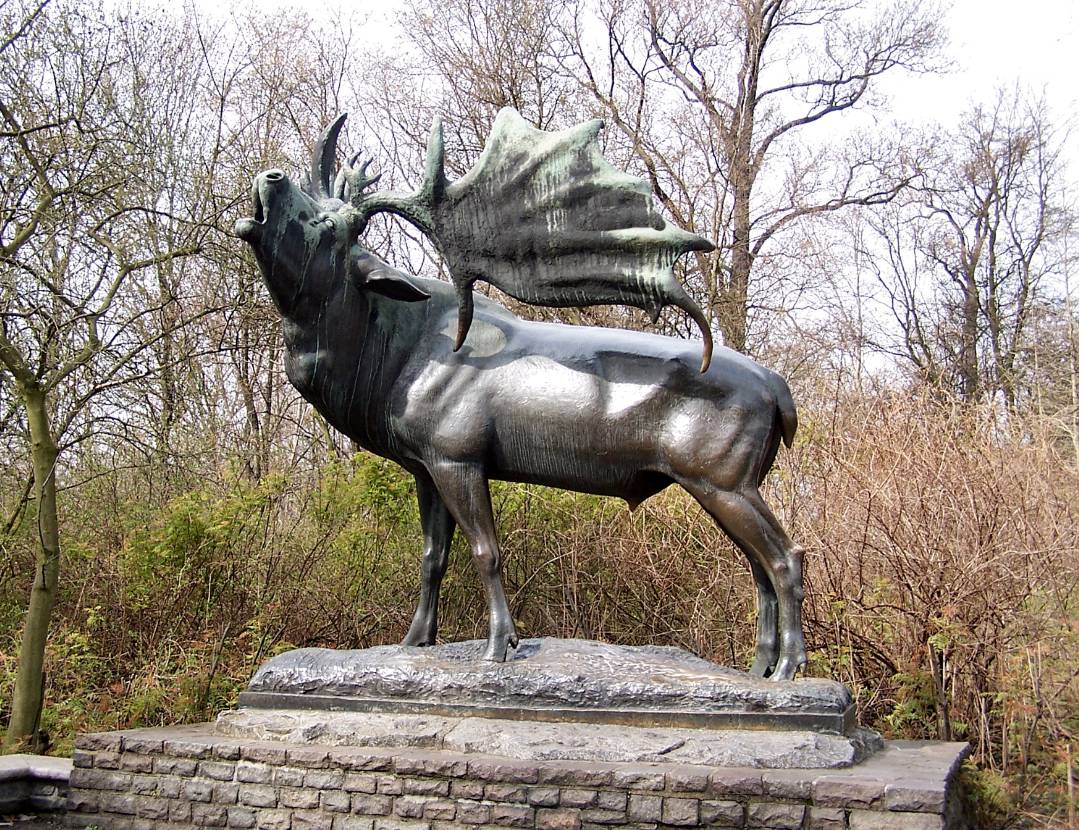 Large moose statue