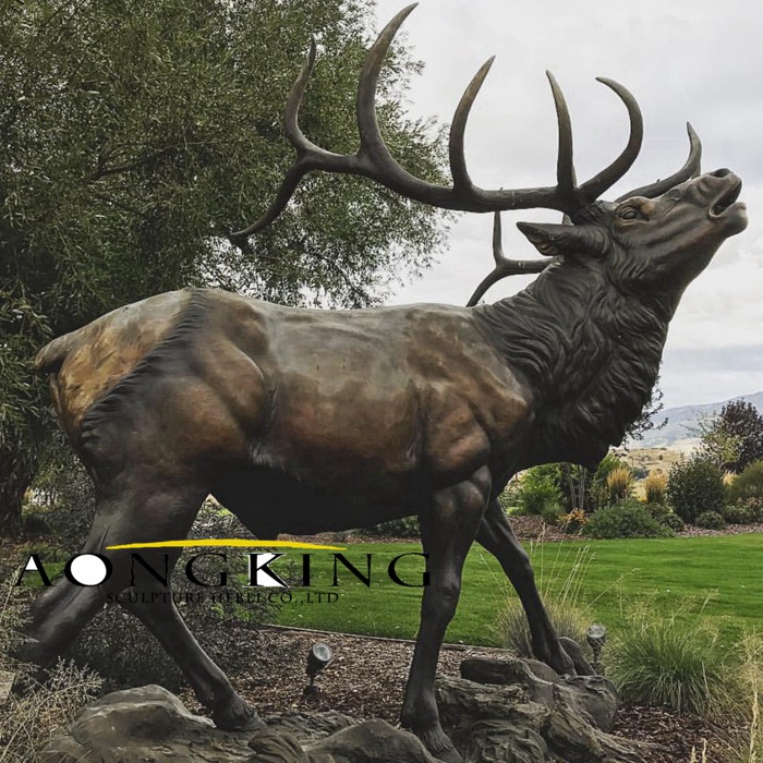 Statue life size of elk