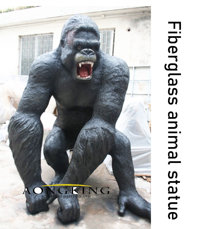Black gorilla statue