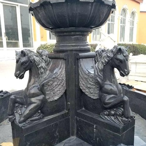 Black marble water fountain (4)
