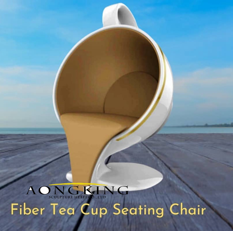 Cup seating chair in fiberglass