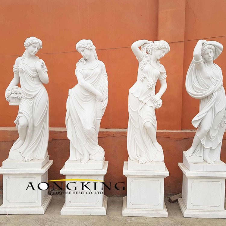 Custom made size marble sculpture of goddess of the four seasons