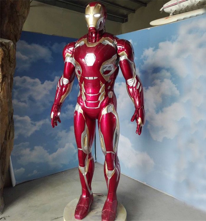 Iron man fiberglass sculpture