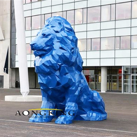Fiberglass lion sculpture