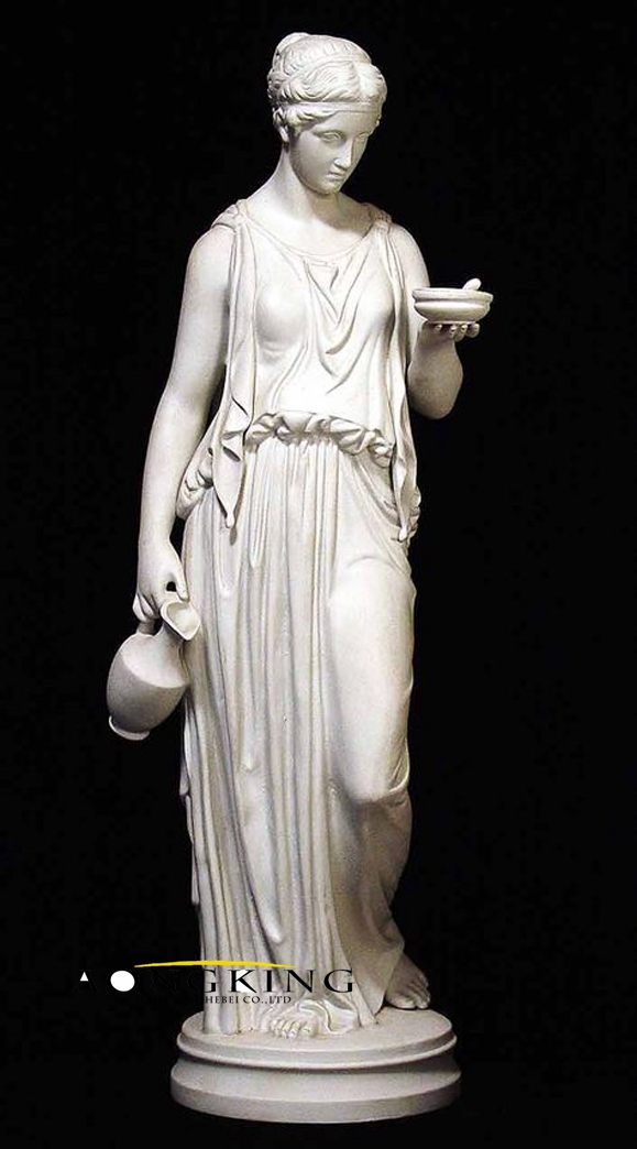 Grecian look lady statue goddess hebe