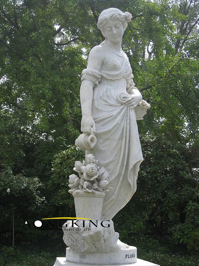 Marble statue of flora