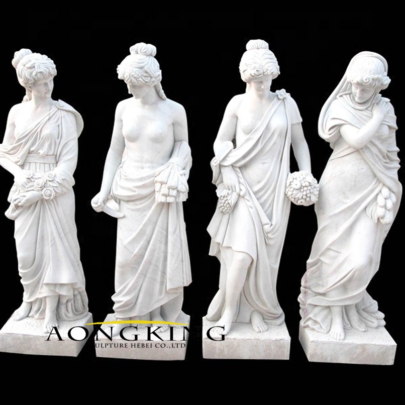 Nature marble sculpture of goddess of the four seasons