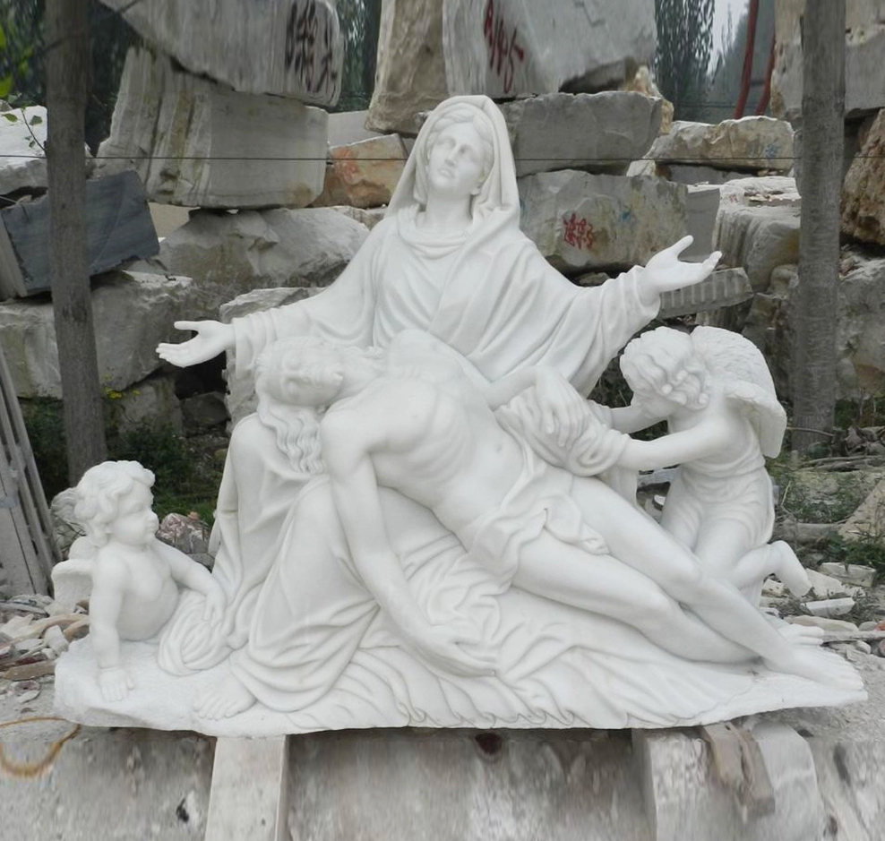 Religious art sculpture of pieta