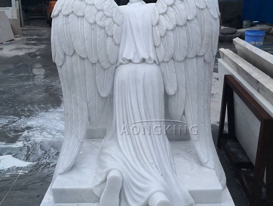 Marble Weeping Angel Sculpture Back