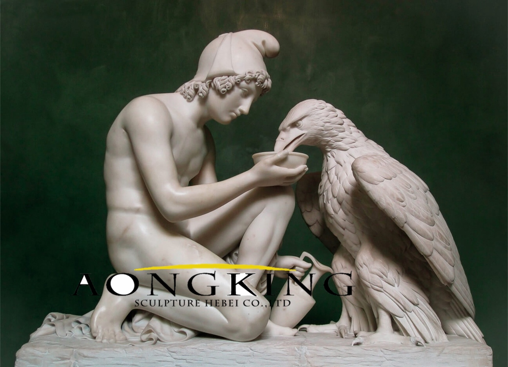 Ganymede with Jupiter's Eagle statue