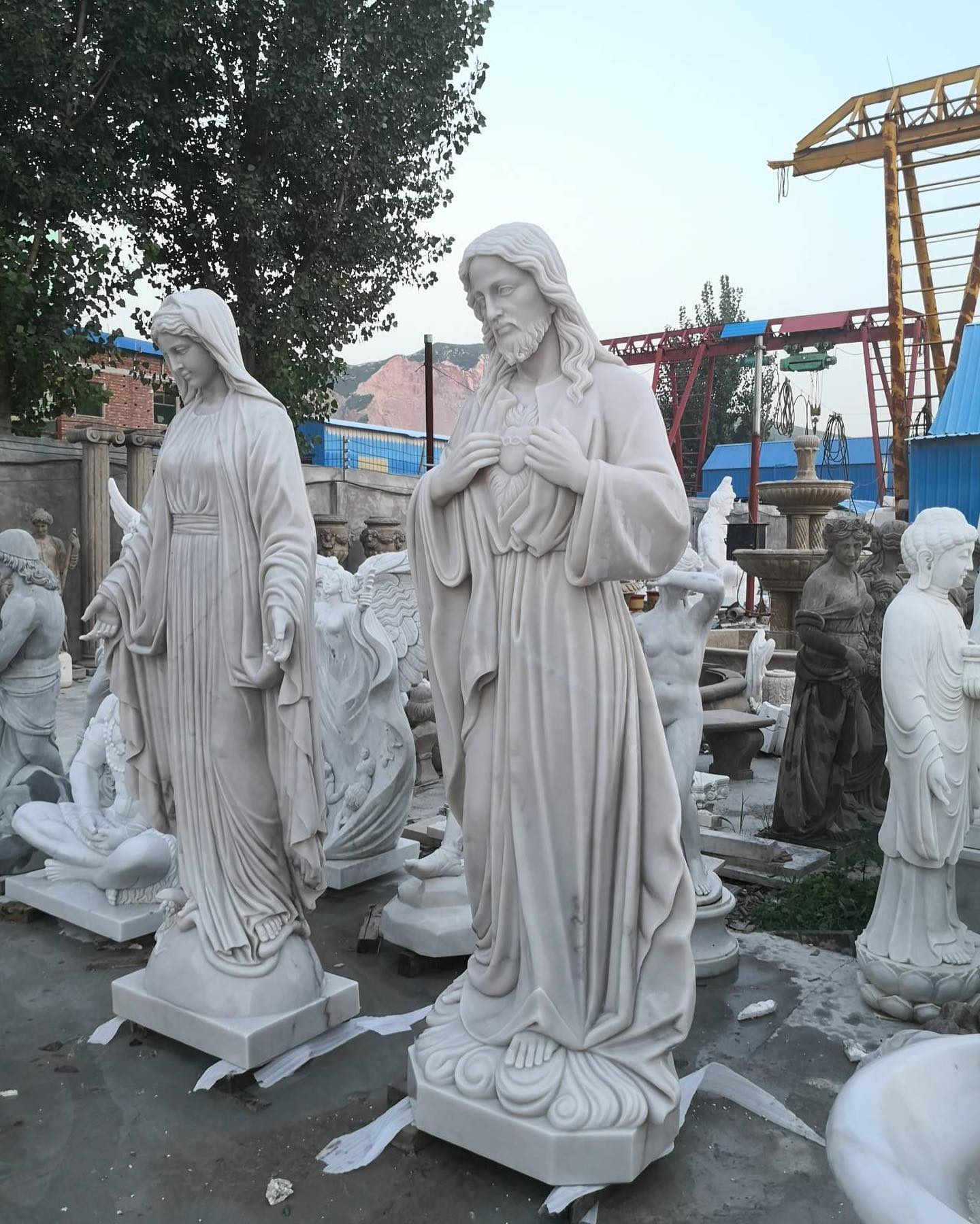 Jesus marble statues