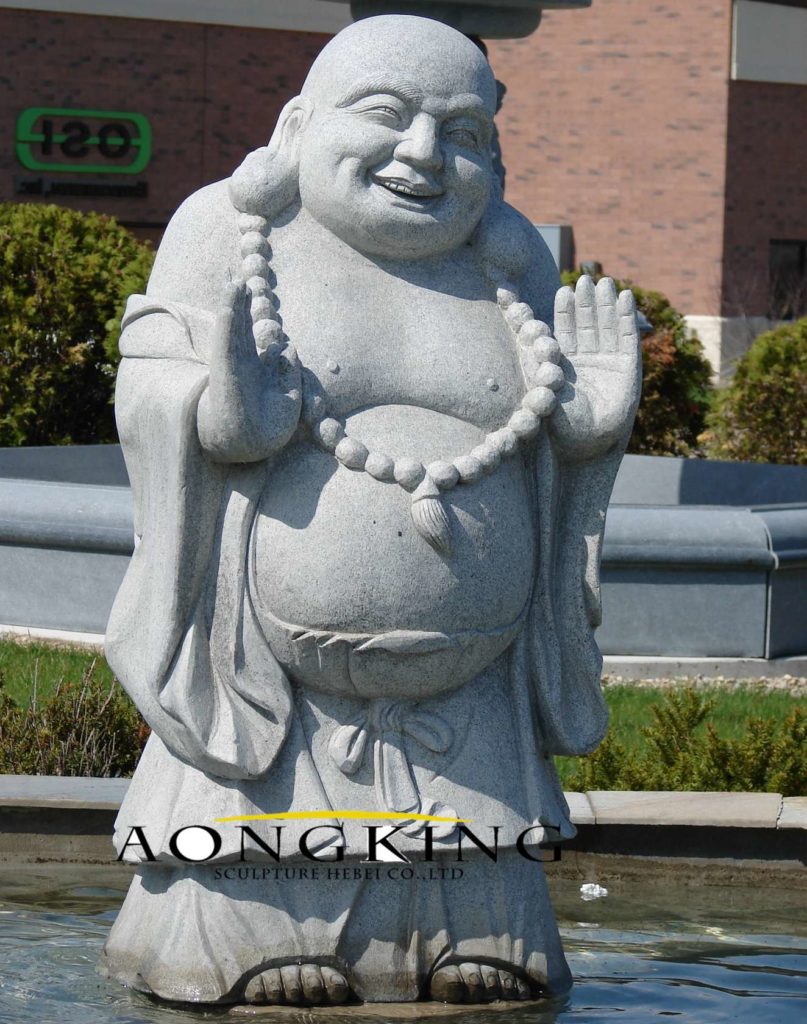 Laughing Buddha Stone Statue