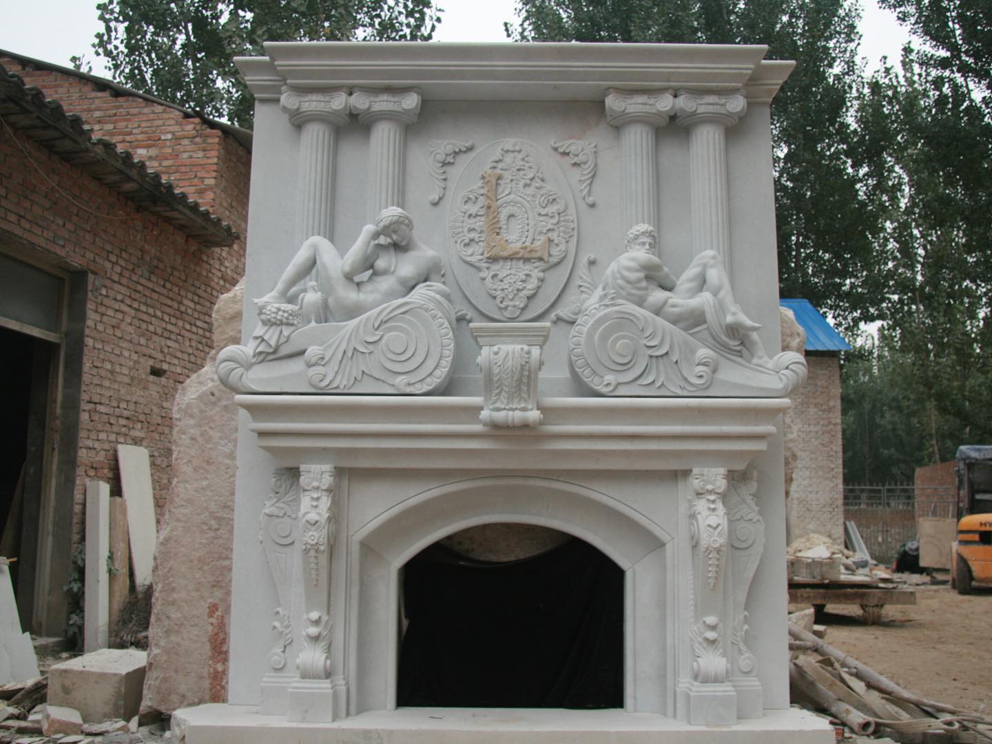 Arched Marble Fireplace Mantels