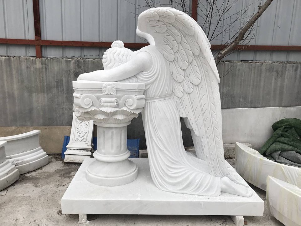 Marble angel statue