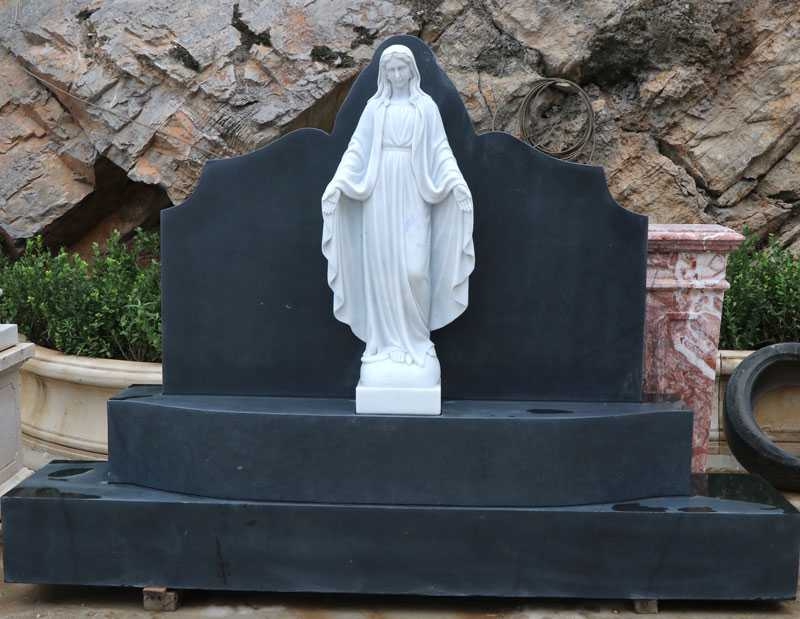 Marble virgin mary tombstone (1)