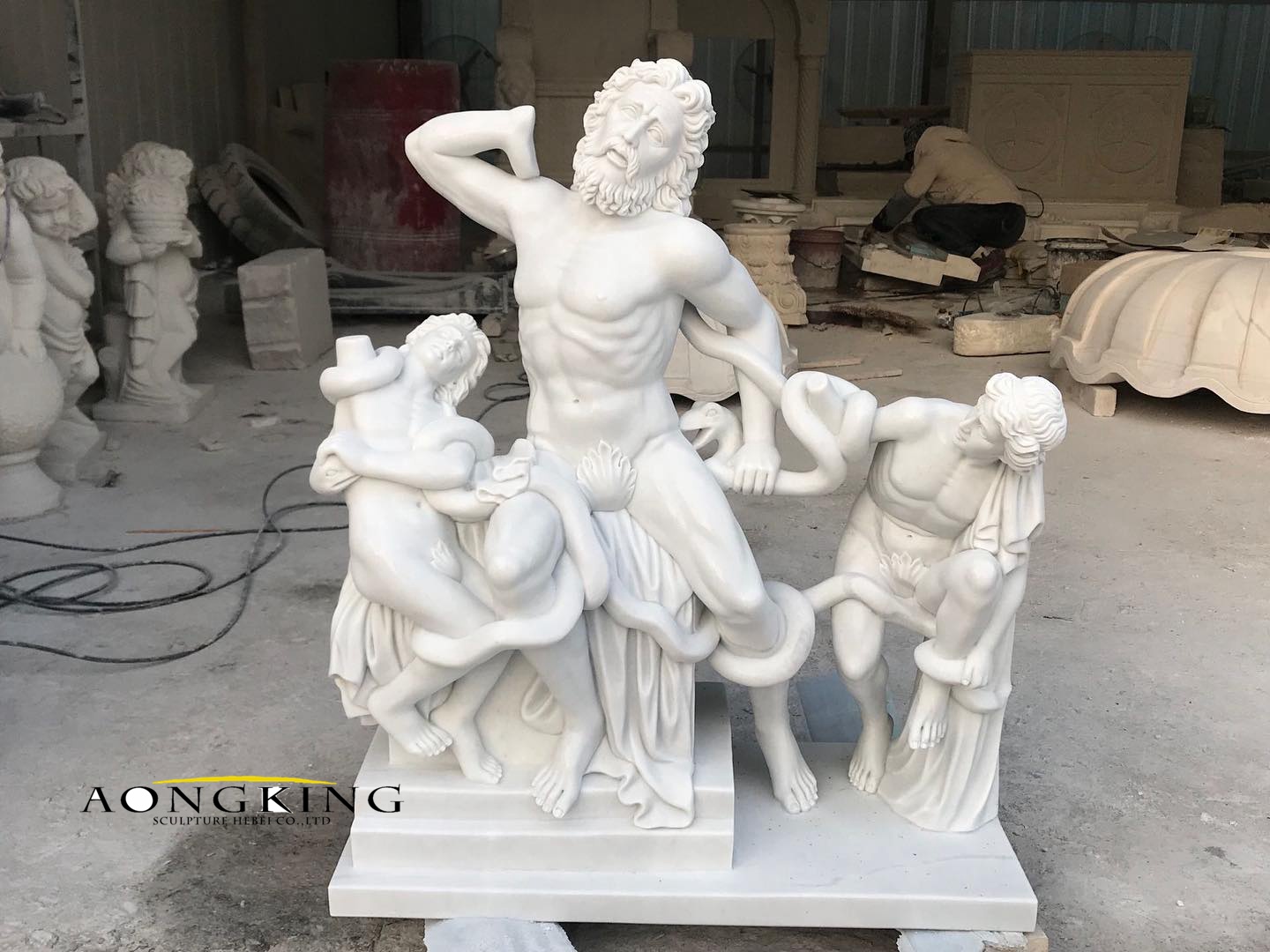 marble statue of laocoon and his sons