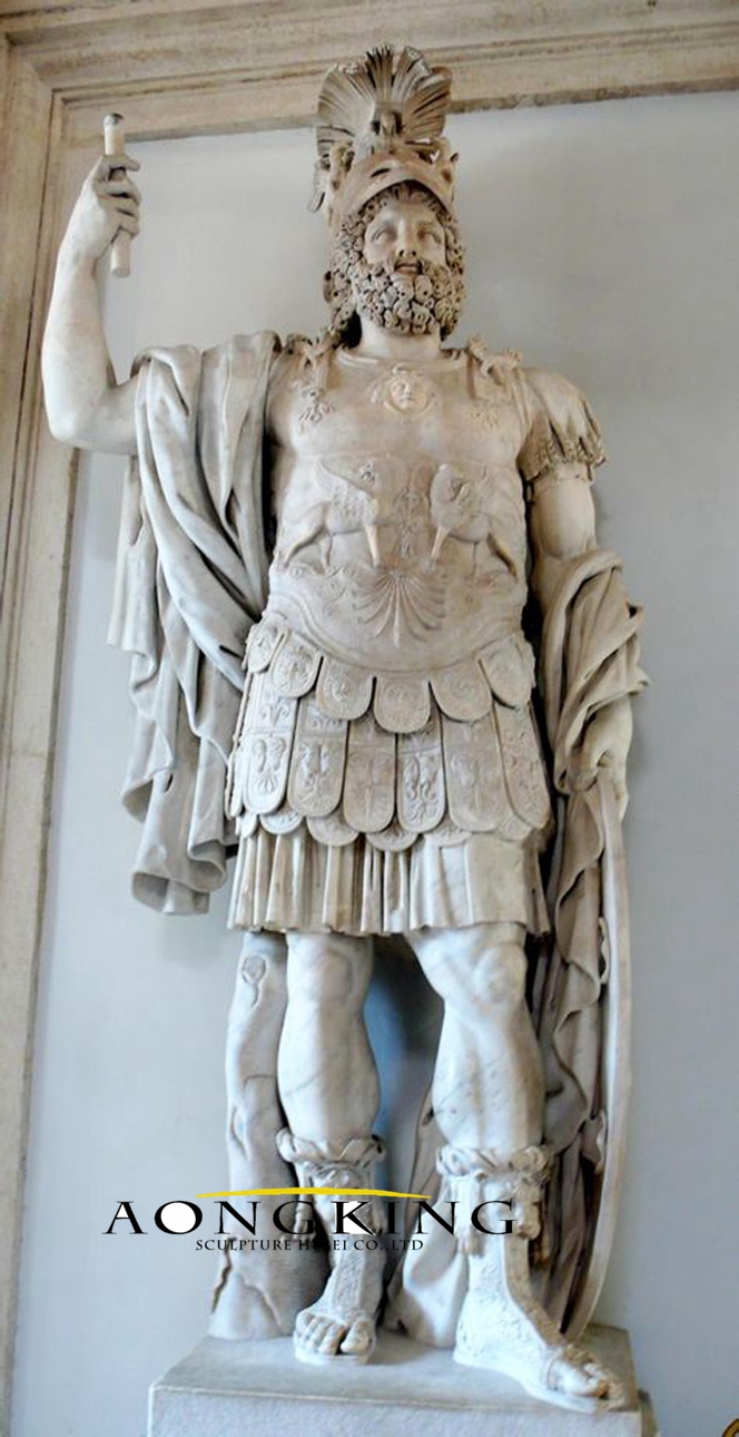 Marble Roman architecture decor statue